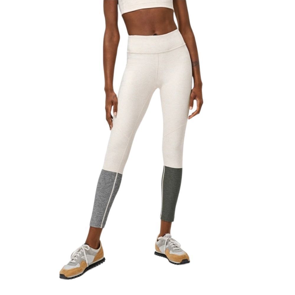 Outdoor Voices Dipped 7/8 Ankle Leggings in Neutral Beige, Ash and Teal …